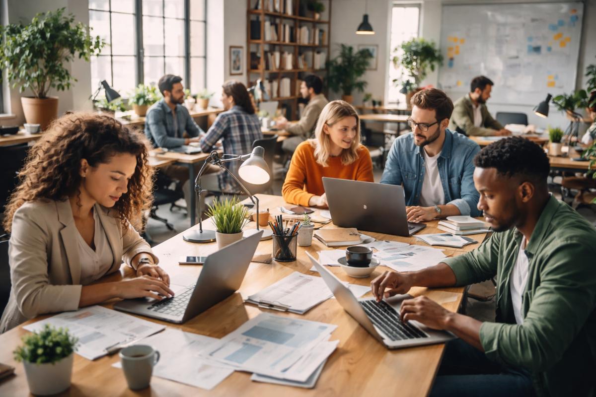 Équipe au bureau